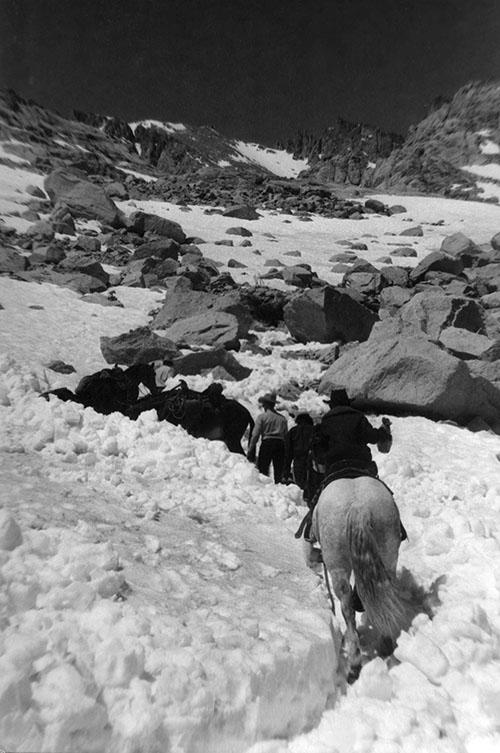 heading through the snow