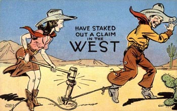 cowgirl postcard