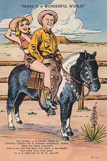 cowgirl postcard