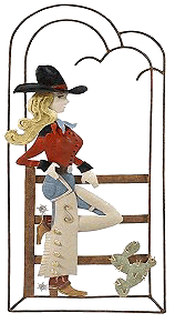 leaning cowgirl
