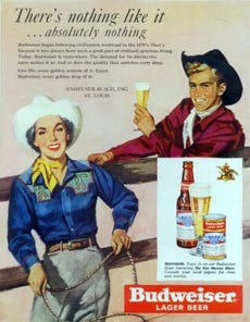 1950 budweiser beer