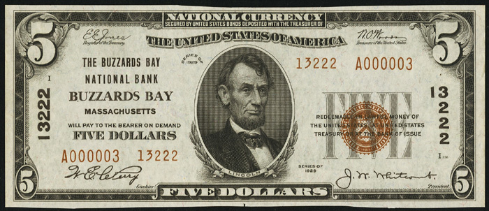 five dollar bill