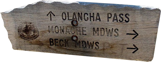 olancha pass trail sign