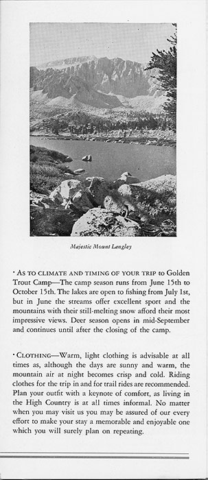 golden trout camp