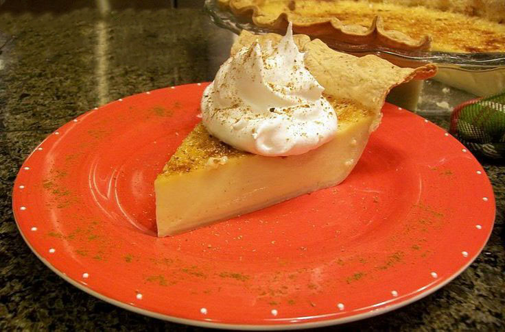 eggnog custard pie