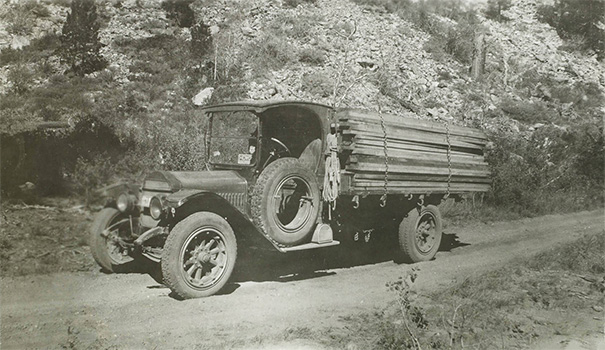 truck with load of lumber