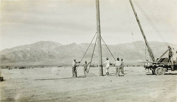 erecting transmission towers