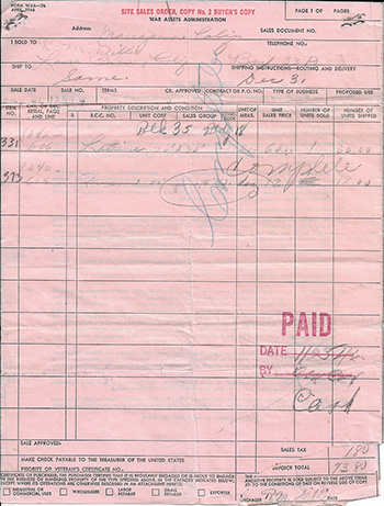 bill of sale