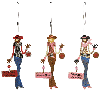 cowgirl ornament