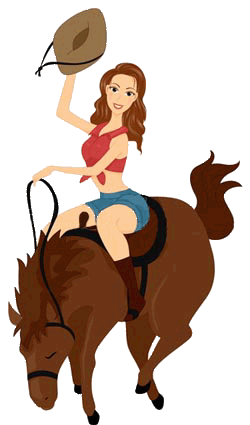cowgirl on horse