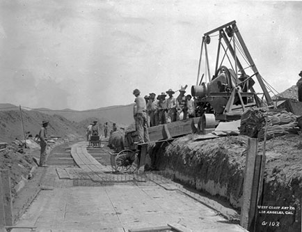 pouring cement