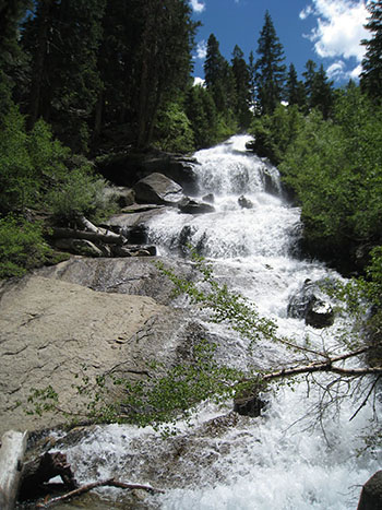 whitney portals water fall